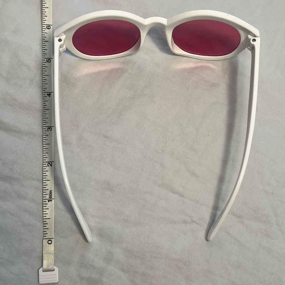 Cat & Jack Kids White Sunglasses with Pink Lenses